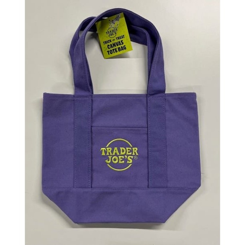 Trick or Treat Trader Joe's 4 Mini Halloween Multicolor Canvas Tote Bag Bundle - Picture 5 of 10